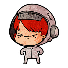 angry cartoon space girl