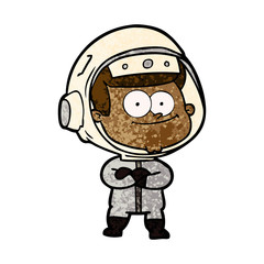 happy astronaut cartoon
