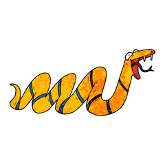 cartoon crawling snake
