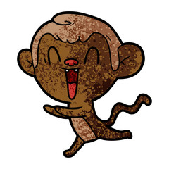 cartoon laughing monkey