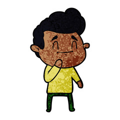 happy cartoon man