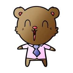 bear business cartoon character