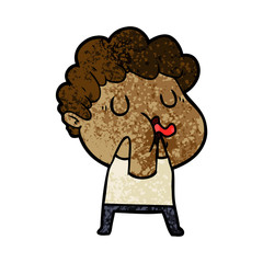 Obraz premium cartoon man pulling face