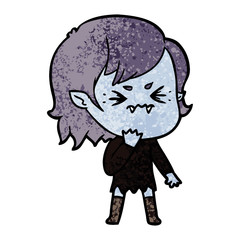 annoyed cartoon vampire girl
