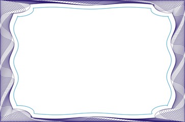 Insulated frame background template for certificate or diploma