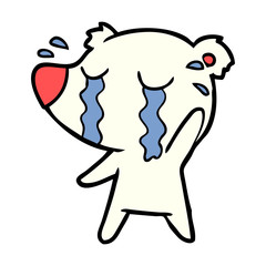 sad little polar bear cartoon