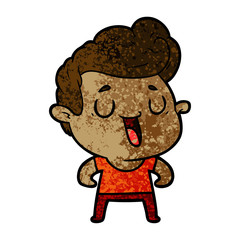 happy cartoon man