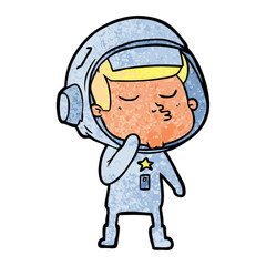 Obraz premium cartoon confident astronaut