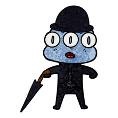 cartoon three eyed alien