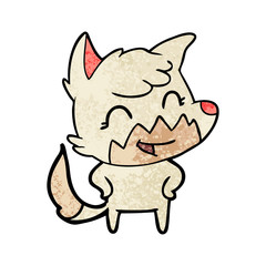 happy cartoon fox