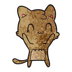 cartoon happy cat