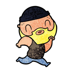 cartoon bearded man