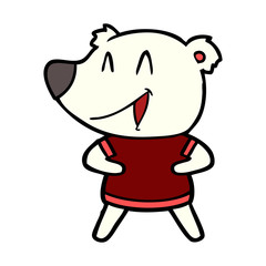 happy polar bear cartoon