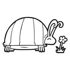 cartoon bug and flower