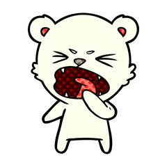 angry polar bear cartoon