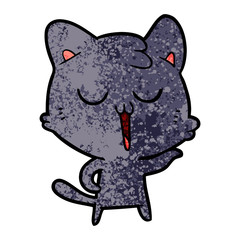 cartoon cat singing