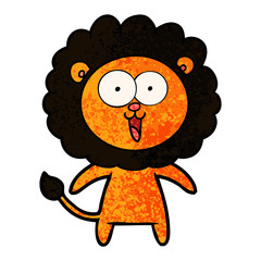 happy cartoon lion