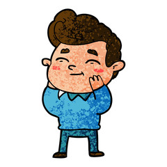 happy cartoon man