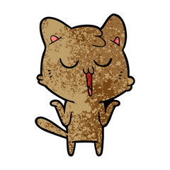cartoon cat singing