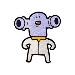 friendly cartoon alien