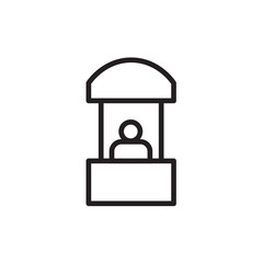 Sales booth icon Vector illustration, EPS10 .