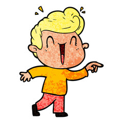 cartoon excited man