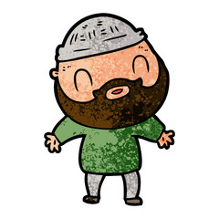 cartoon bearded man