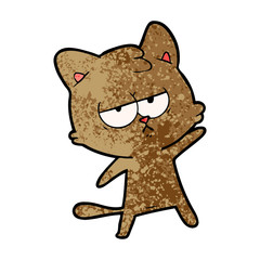bored cartoon cat