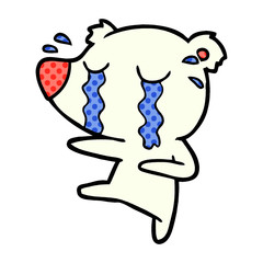 sad little polar bear cartoon