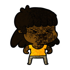 cartoon angry girl