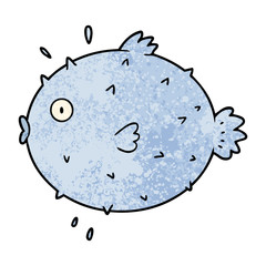 cartoon puffer fish
