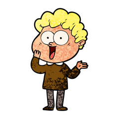 cartoon happy man