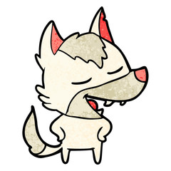 cartoon wolf laughing