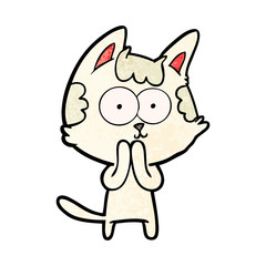 happy cartoon cat