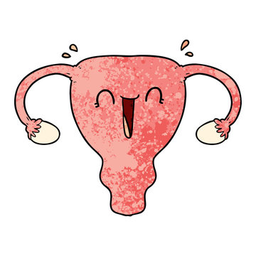 cartoon happy uterus 
