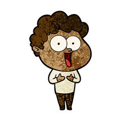 cartoon happy man