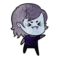 annoyed cartoon vampire girl