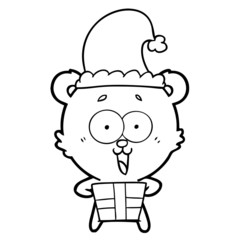 laughing christmas teddy  bear cartoon
