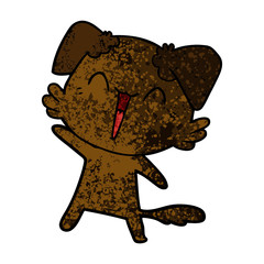 happy little dog cartoon