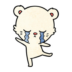 sad little polar bear cartoon