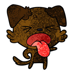 cartoon disgusted dog