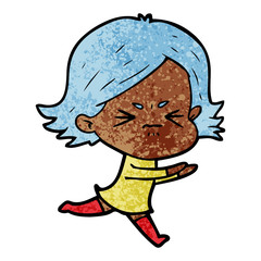 cartoon angry girl