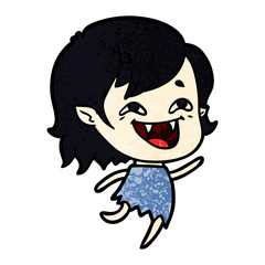 cartoon laughing vampire girl