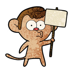cartoon hooting monkey