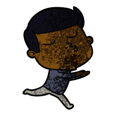 Obraz premium cartoon model guy pouting