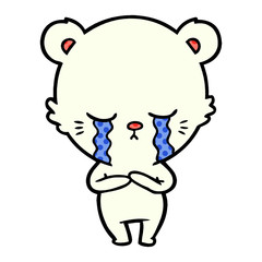 sad little polar bear cartoon