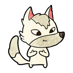 friendly cartoon wolf