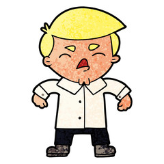 cartoon angry businessman