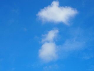 Blue sky and white cloud