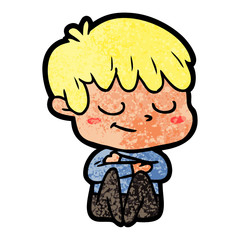 cartoon happy boy